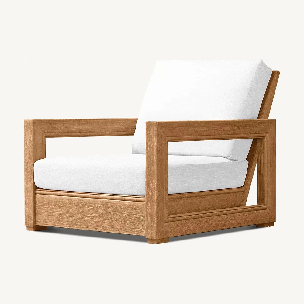 Decoout 2024 Classic Furniture Natural Teak Outdoor Sofa Set Garden Furniture for Hotel Resort