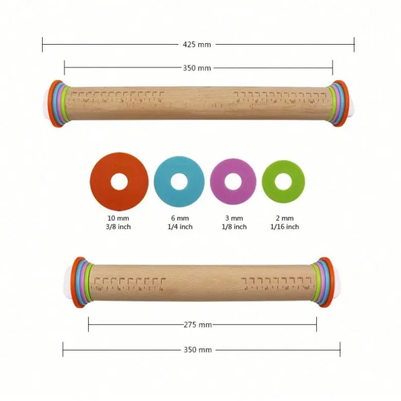 
Bakeware Accessories Pastry Tools Home Use Adjustable Pastry Dough Rolling Pins 