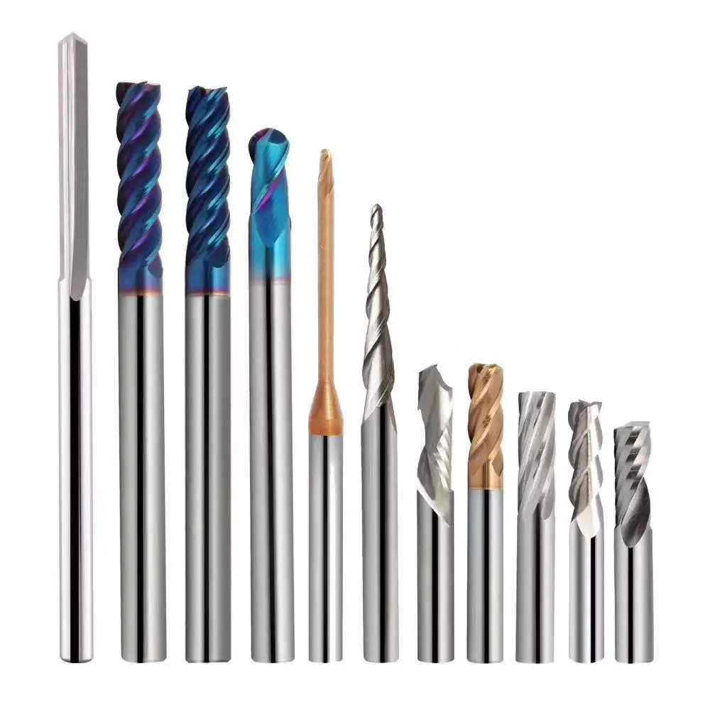 Tungsten steel ball nose end mill HRC55  b ball end milling cutter R0.5-R1.5