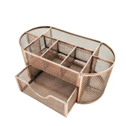 School Supplies Caddy Container Stationery Desk Organizer Pencil Clips Storage Holders Multifunctional 9 Compartment Pen Holder