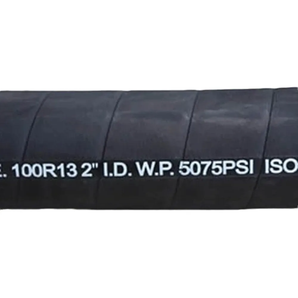 hydraulic hose black wrap surface four steel spiral hydraulic hose anti aging SAE 100 R13 four wire industrial hydraulic hose