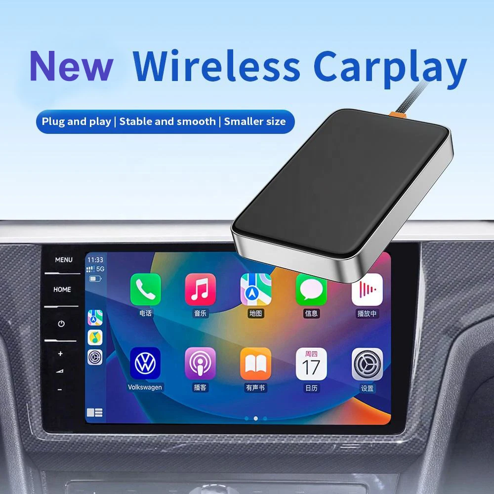 High quality 2 in 1 Mini Wireless CarPlay Adapter Auto Carplay Adapter Wireless For IOS and OS system