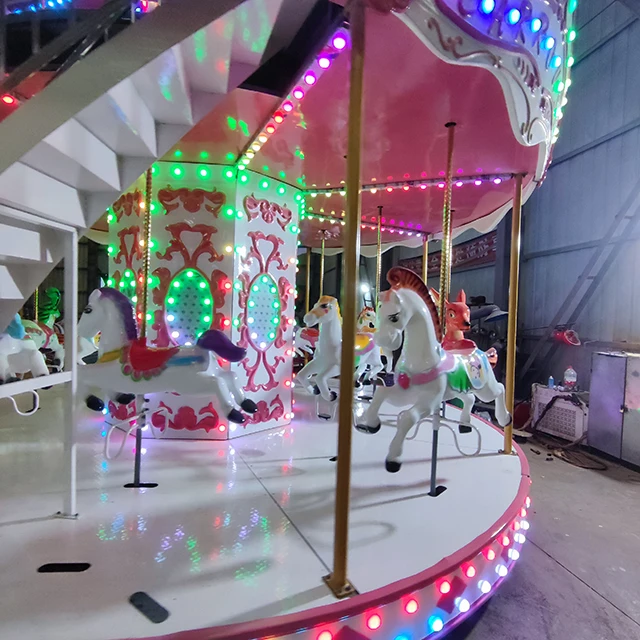 New-designed Luxury Double Deck Amusement Park Carnival Equipment Kids and Adults Fun Fair Ride Merry Go Round Carousel for Sale