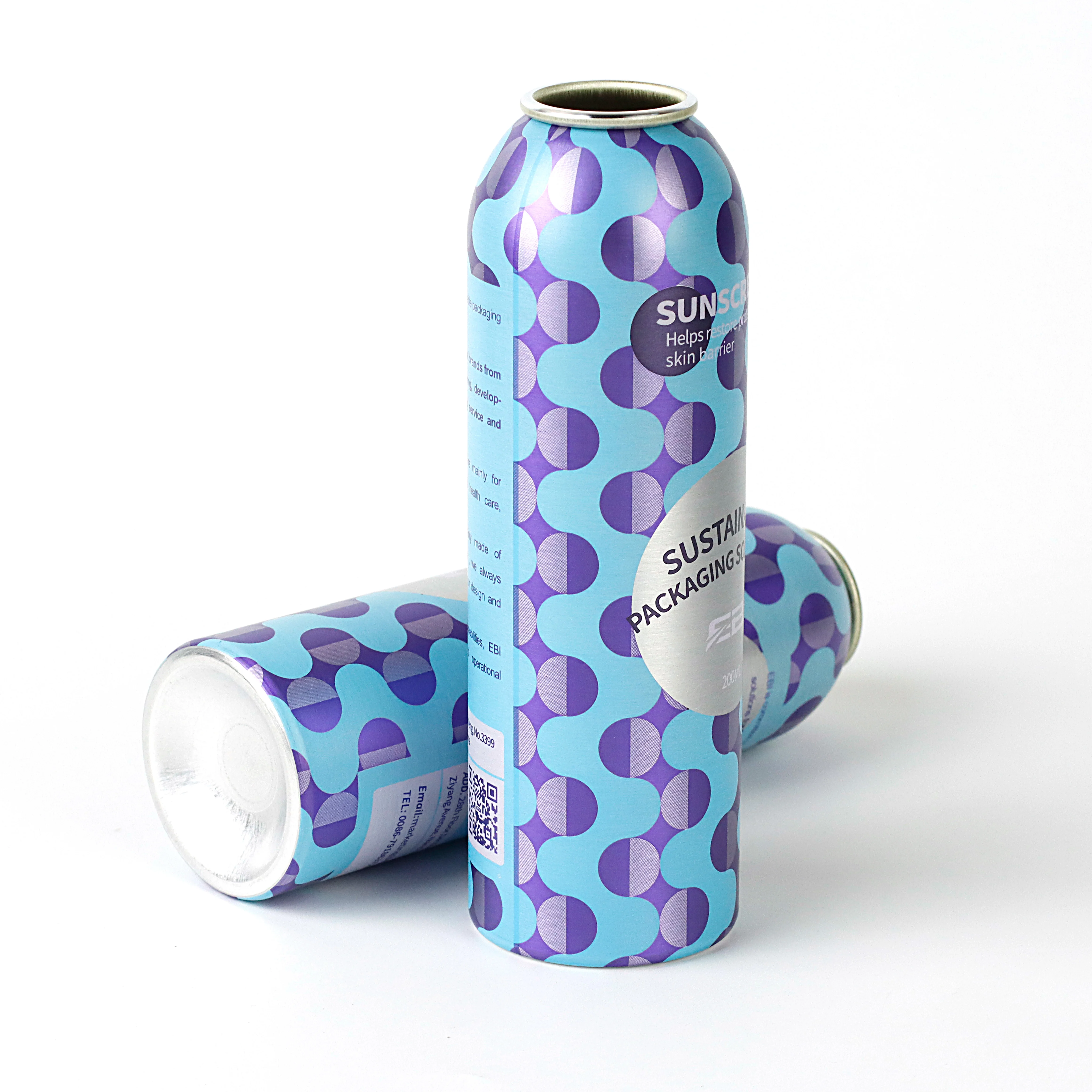 New design empty aluminium aerosol deodorant spray with spray actuator