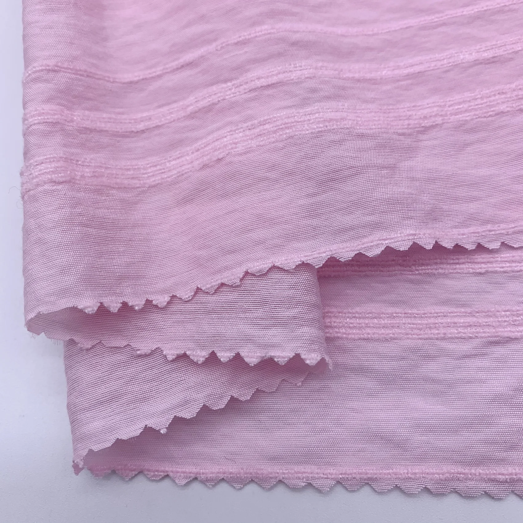 fashion soft skin cottony touch stripe 10%nylon 90%rayon chenille fabric for dress blouse
