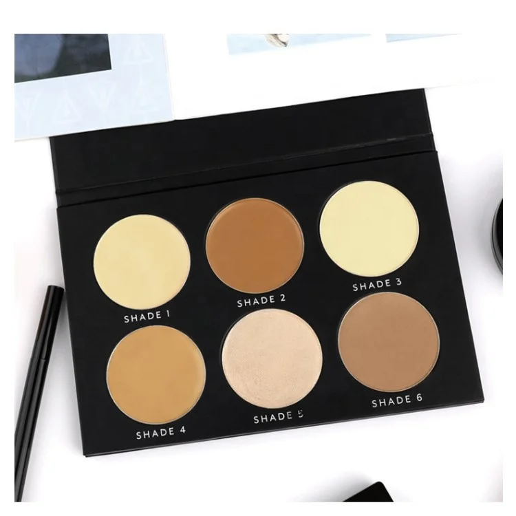 Brighten Skin Tone Contour Concealer Highlighter Pressed Powder Palette For Makeup