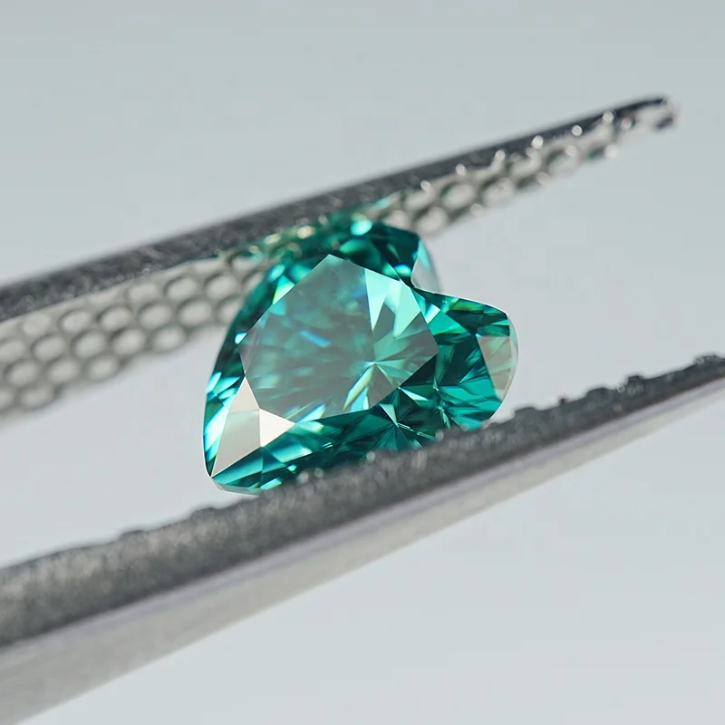 SICGEM Highest Quality Blue Heart Cut Lab Created Sapphire Excellent Loose Gemstones Moissanite