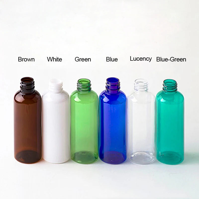
100ml PE Plastic Spray Cosmetic Bottle Transparent Blue Green Brown Custom Accept Stock Product Wholesale 