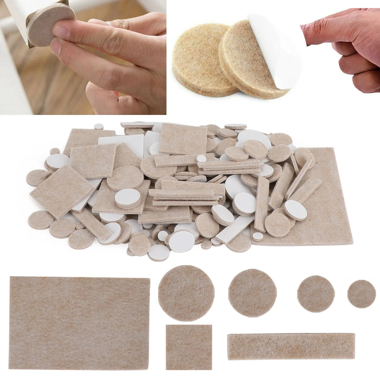 Best Price Custom 1/2 inch Non-slip Brown Black Table Desk Furniture Chair Leg Foot Protector Felt Pads