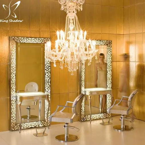 
beauty salon furniture/french style mirror/lighted salon stations 