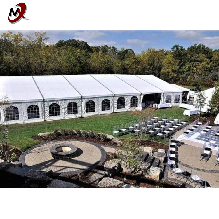 White 20 X 40 Aluminum Alloy Frame Wedding Party Tents Wedding Tent For 50 Seater