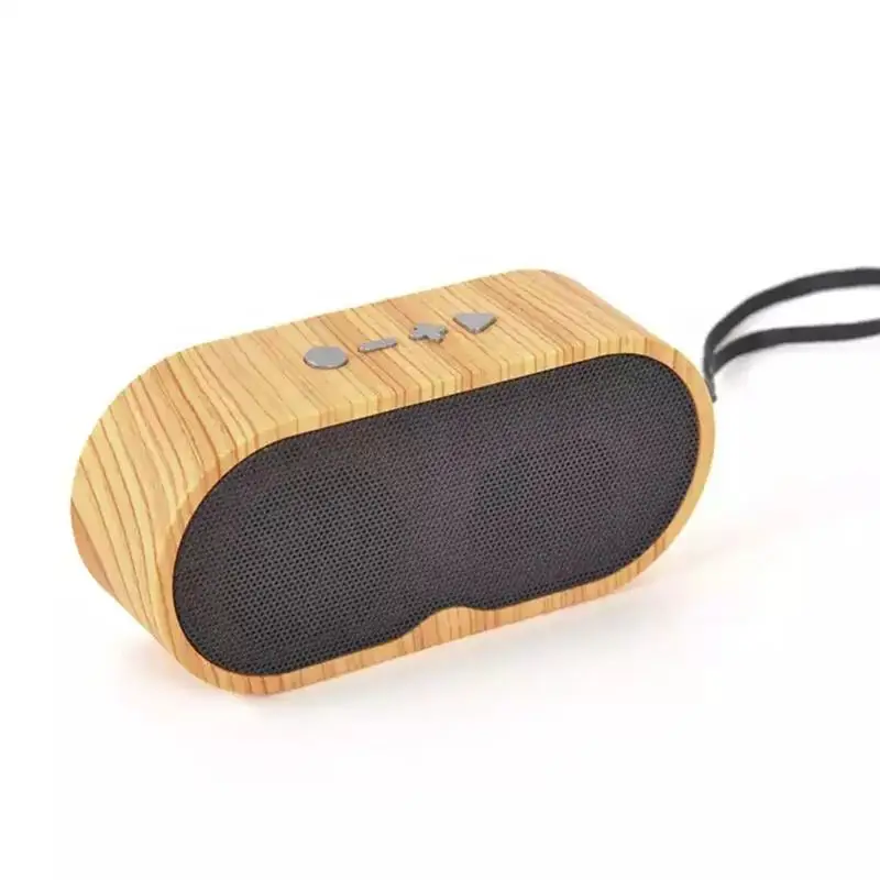Wholesale wooden bass portable speakers Home party high-definition stereo wireless FM speaker