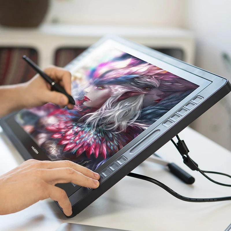 Huion Kamvas pro 22 2019 battery-free electromagnetic tilt function pen display