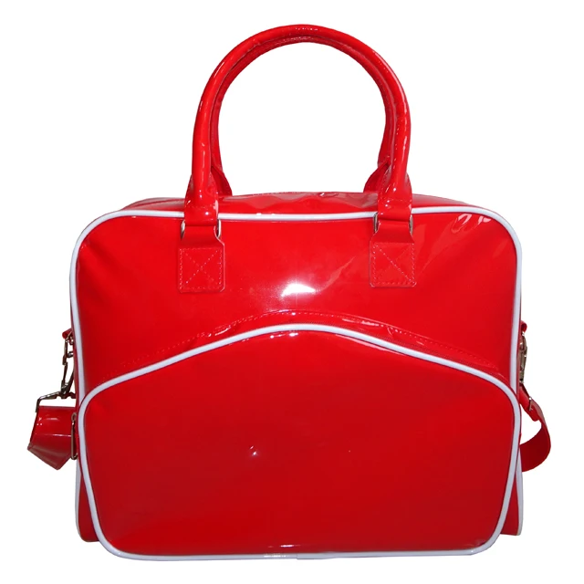 Блестящая Складная спортивная сумка из ПВХ в стиле ретро, сумки для боулинга на заказ