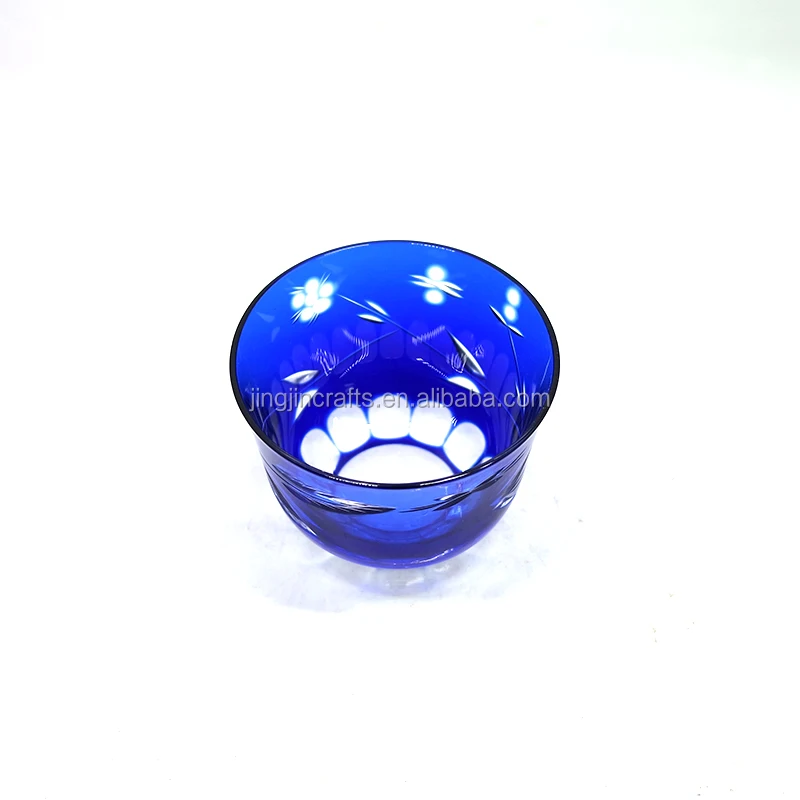 Stock cheap Japanese kiriko cutting glass cold sake cup wine glasses mini glasses drinking glasses