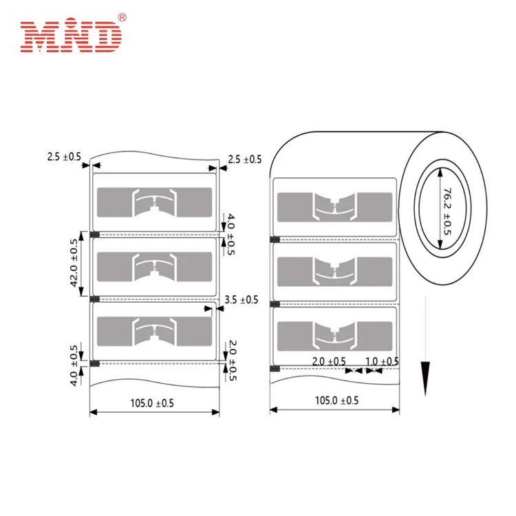 RFID Tag Windshield Label Tag 1~10m Long Range UHF RFID NFC/UHF Windshield Tags For Car Parking System