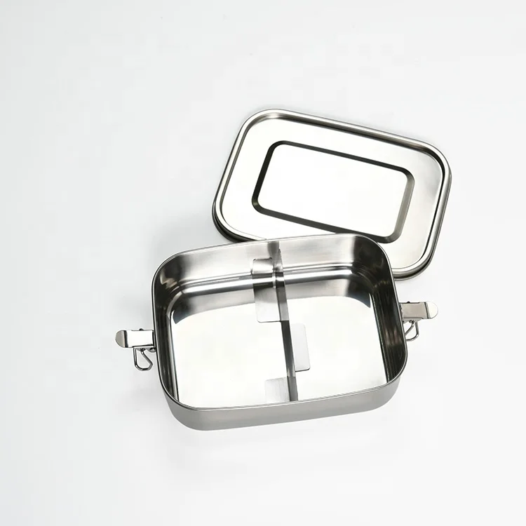 In Stock Stainless Steel Metal Insulated Plastic Lunch Box for bento box