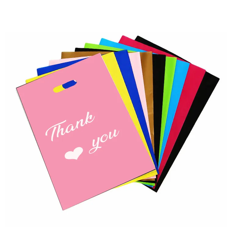 Полиэтиленовые пакеты LDPE Die cut thank you, оптовая продажа полиэтиленовых пакетов, индивидуальная одежда с принтом логотипа