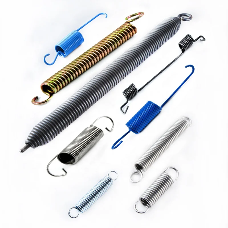 double hook metal spring continuous length extension springs custom stainless steel tension spring 3mm for lawn mower