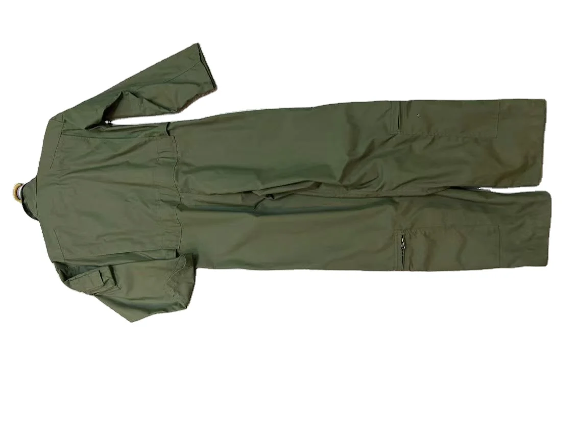 Olive green Anti fire flame resistant nomex aramid flight coverall flying pilot flight suit uniform Flame Retardant Clothing