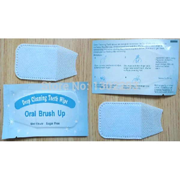 
tooth whitening mint adult teeth wipes customized pack 