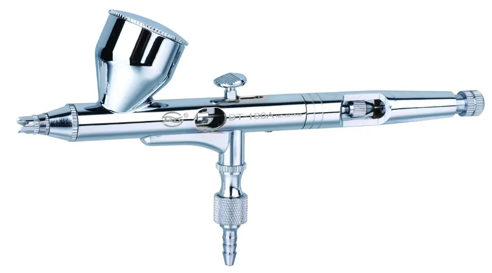 Double Action Gravity Feed Airbrush Used For Body Painting