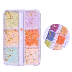 Mixed Gold Steel Bead Mini Resin 3d Acrylic Flowers Nail Art Decoration Charm For Nails