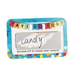 DIY scratch off reward card sticker label for teacher students