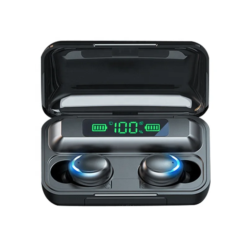 
8D Stereo 2000Mah F9-5 True Wireless F9-1 Mini Bass Earbuds F9 With Charging Case Lcd Display Headphone 