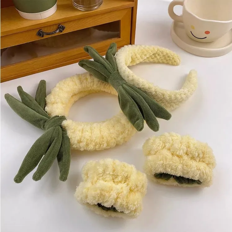 Wholesale Cute Frog Plush Headband Wash Face Make Up Sweet Headband