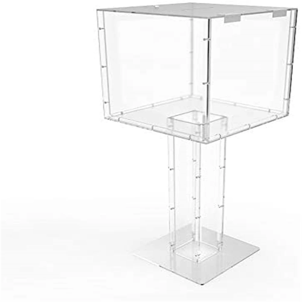 Clear Acrylic Large  Charity Donation Transparent Poll Collection Ballot Box