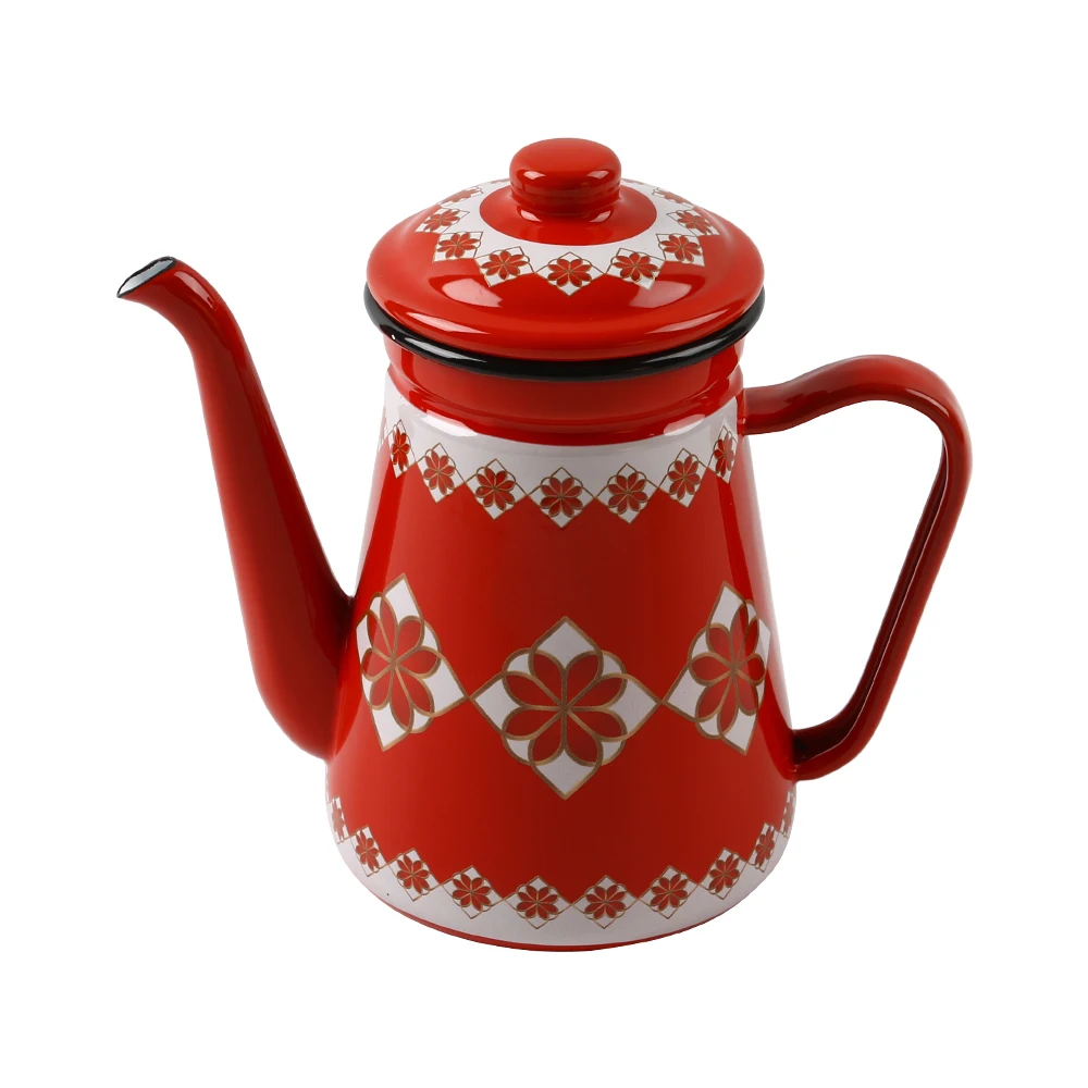 1.2L/1.5L unique designs Best seller Saudi Arabia tea pot coffee kettle camping enamel for high