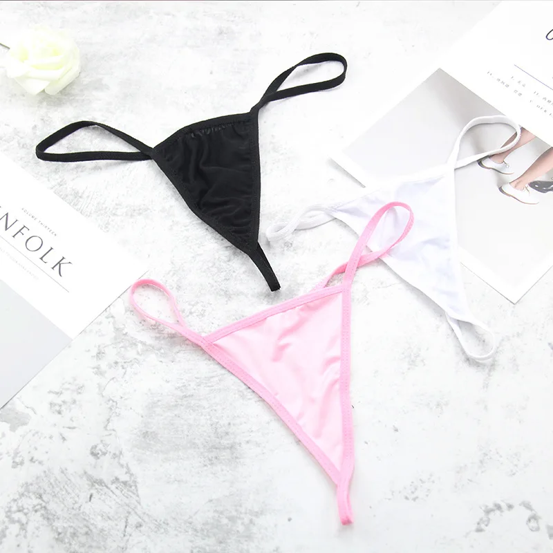 Roupas Intimas Calcinhas Sexy Thong With Strips Mini Micro Thongs Panty Briefs G-String Knicker Underwear
