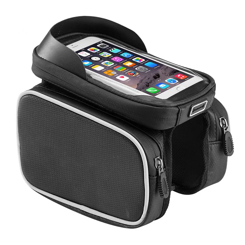 New Arrival Waterproof Bicycle Bag Upper Tube  Bike Frame Bag With Clear TPU Screen Touch For Phone