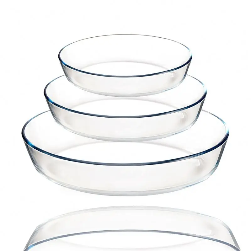 
China Manufacturer Transparent Borosilicate Baking Glass Dish Bakeware 