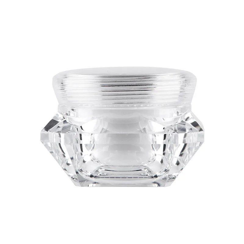 5g 10g 15g AS Brilliant Cream Jar With PP Lid Plastic Skin Care Body Cream Jar Face Cream Packaging Box Sample Tester Jar