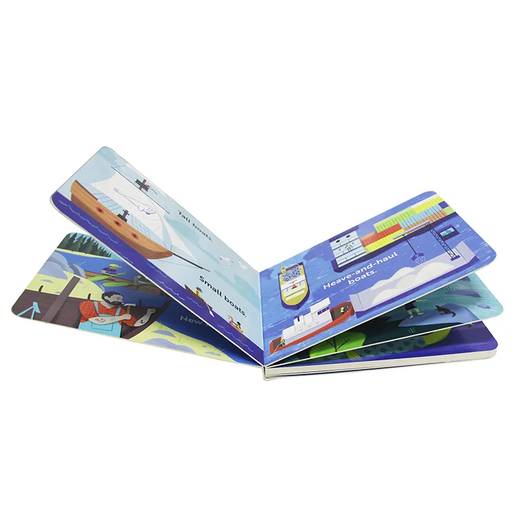 OEM kids board book printing service high quality eco-friendly custom printed board book printing on demand