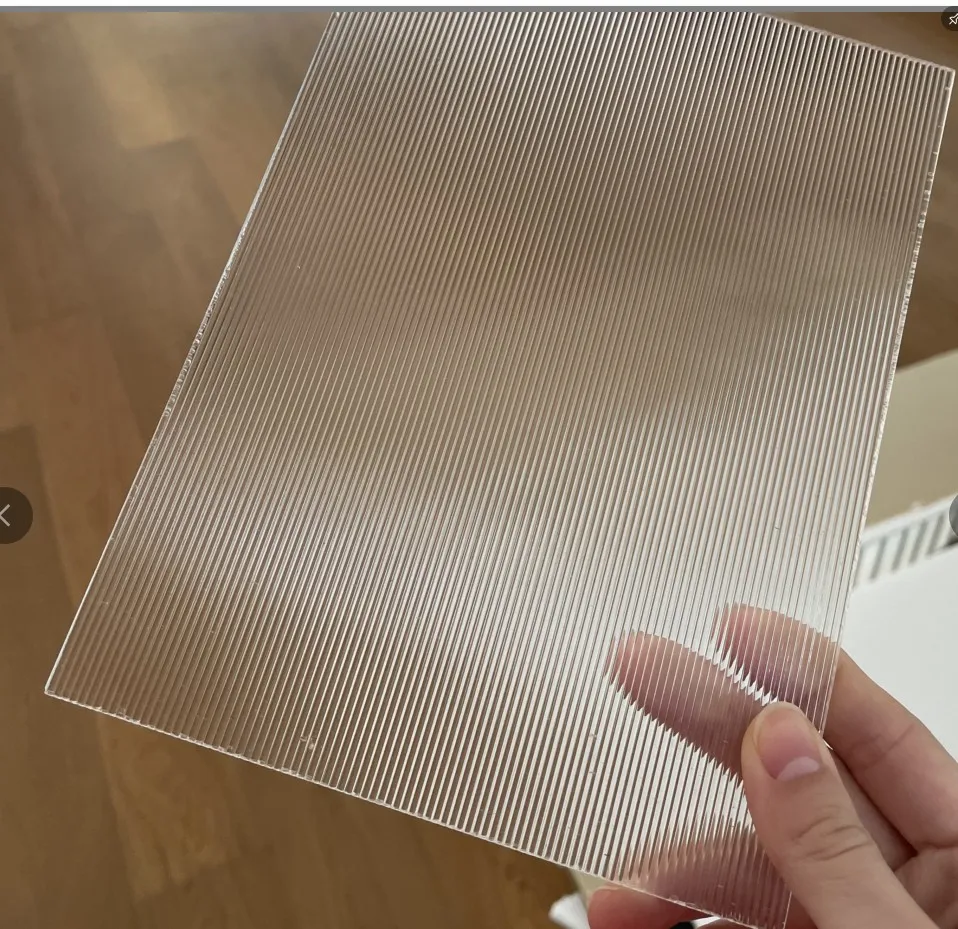 Corrugated texture Tempered Decorative Safety Craft Glass fluted lampwick glass for Partition