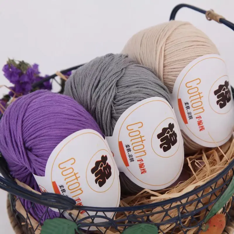 Factory direct price Own Brand crochet hand knitting yarn Cotton Yarn for weave