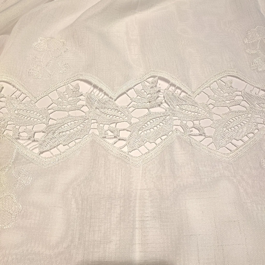 sheer embroidery curtain fabric for living room curtains