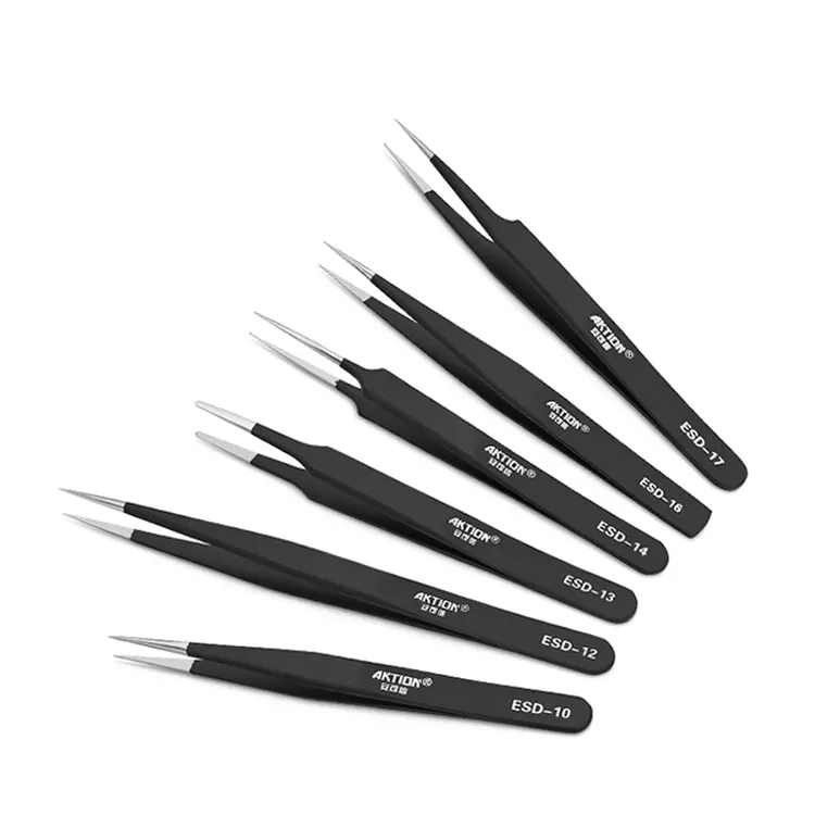 Superior quality stainless steel EST10 EST12 EST13 EST14 EST16 EST17 Multifuctional tweezers Vetus Tweezers