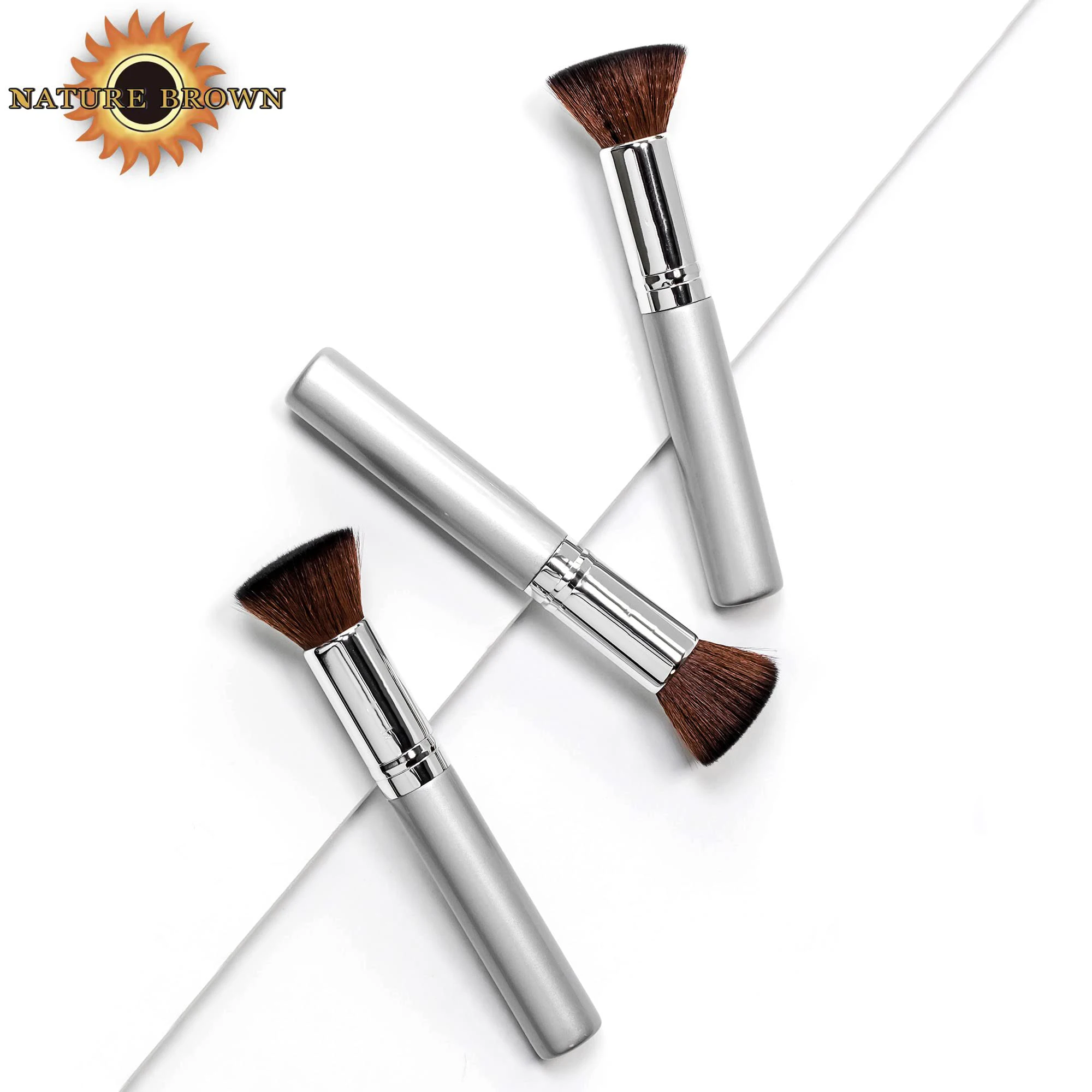 Beauty Synthetic fiber Flat Top Makeup Brush 1 ct Synthetic Hair Cruelty-Free Bristles Used with Foundation for Face