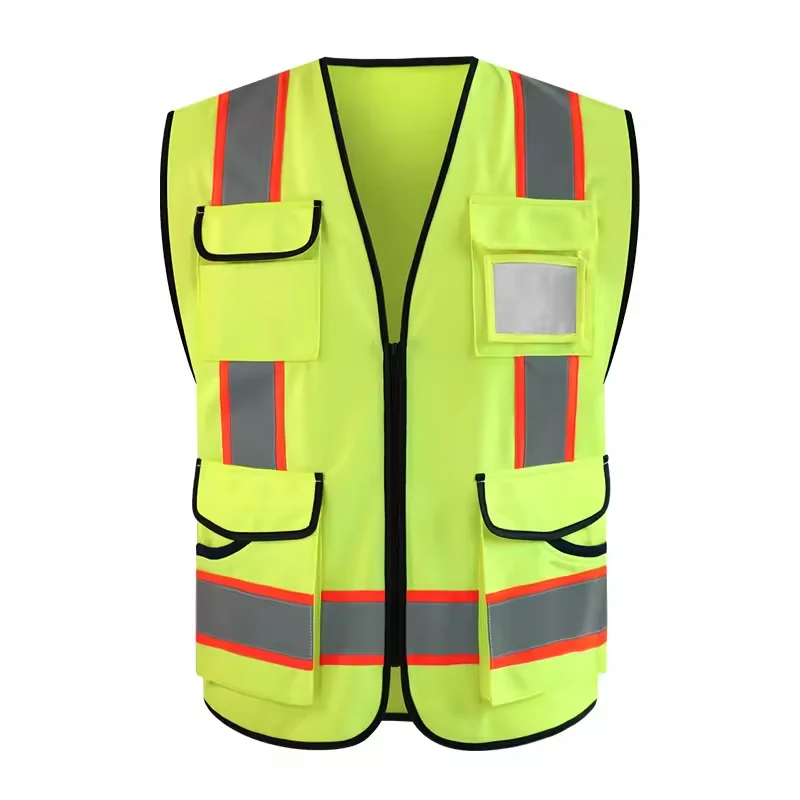 Hi vis Multi Functional Pockets Security Protection High Quality Reflective Vest Safety Surveyor Vest Clothing