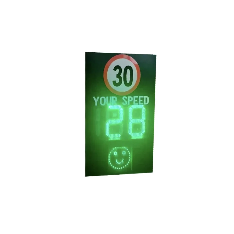 3 digits outdoor solar radar speed limited traffic sign