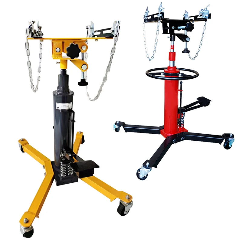 High Quality Adjustable Height Heavy Duty Gearbox Semi Trucks Transmission Jack With Wheels And Foot Pump