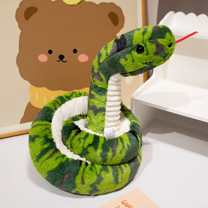Factory wholesale snake plush toy simulated reptile boa cobra Easter snake prank gift for children