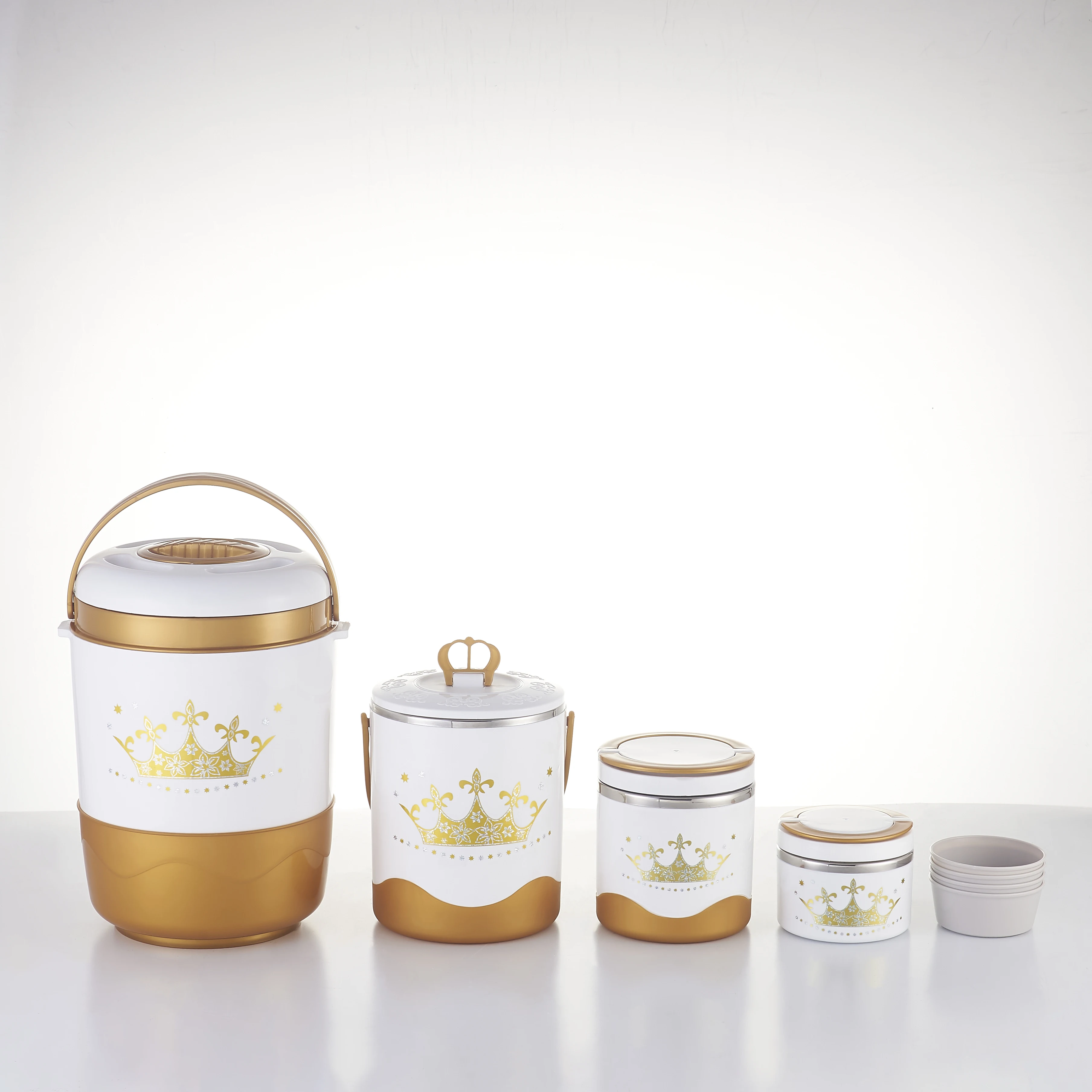 Factory Wholesale Plastic Thermos Vacuum Flask Milk Tea water cooler Jug food warmer container set