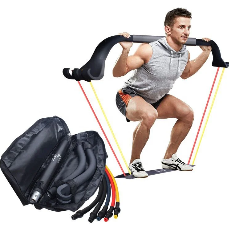 
High Quality Adjustable Resistance Bands Bow Gym Weightlifting Workout Equipment Set 