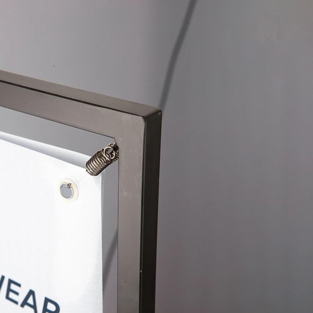 Best sale JC display double side iron poster stand advertising 48*143cm steel banner with hook