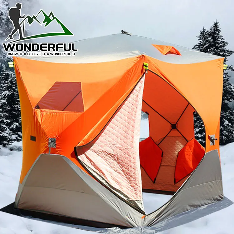 Green Double Oxford Cloth Single-layer Automatic Cotton Winter Cotton Ice Fishing Tent